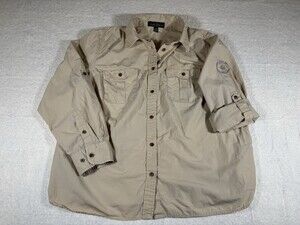 Lauren Ralph Lauren Women's Khaki Tan Button Up Lightweight Size XL